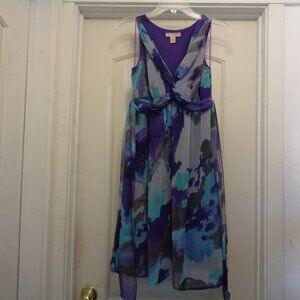 GODDESS DRESS IN AQUA GREYS & PURPLE CHIFFON BY JONATHON MARTIN 6